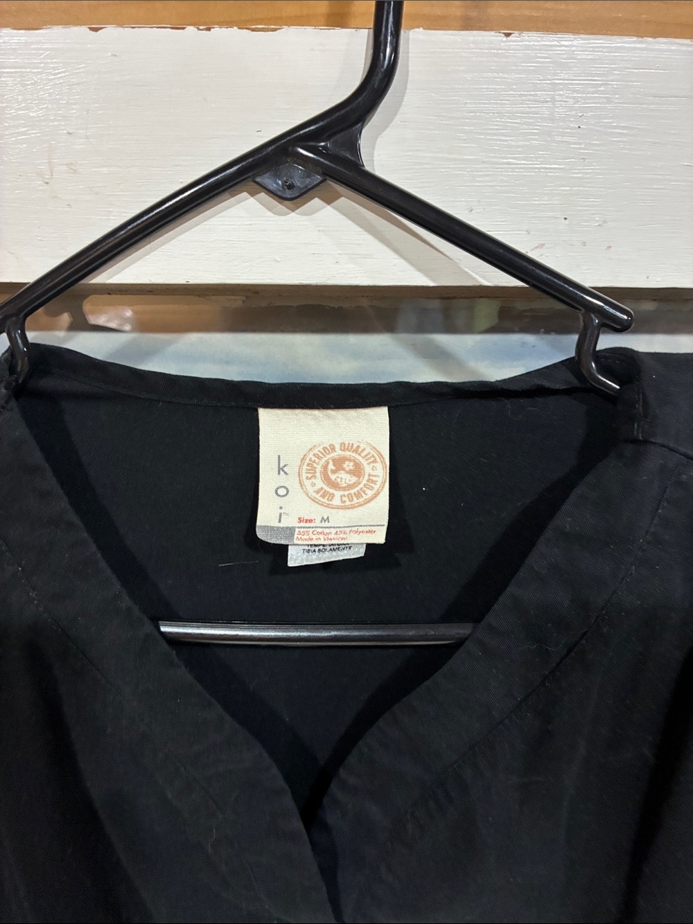 koi Black V-Neck Scrub Top